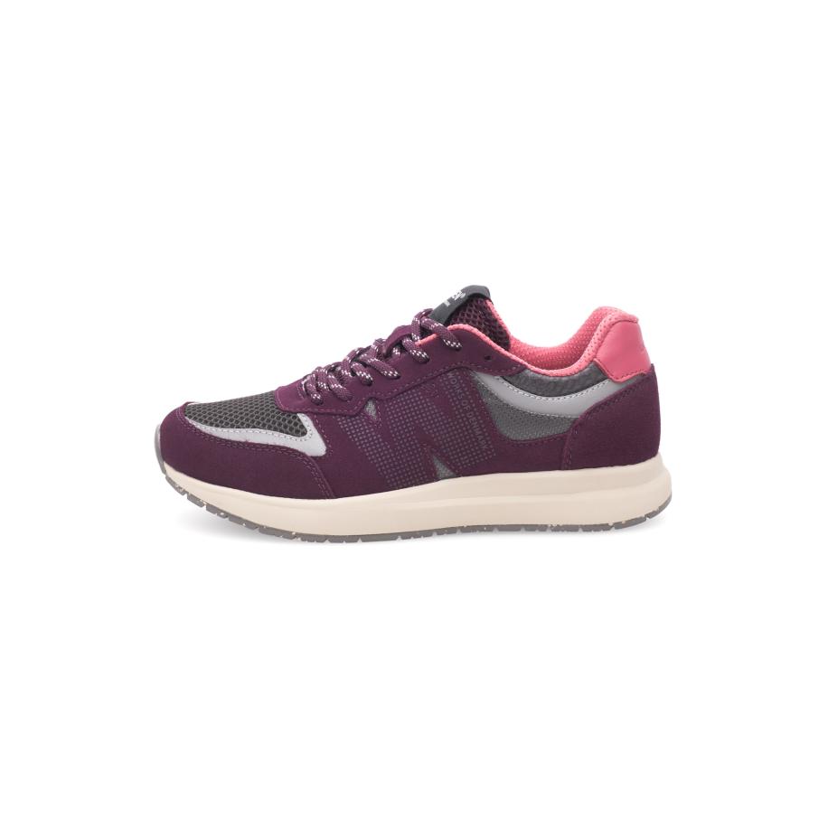 Woden WODEN Sneakers laag Rigmor Open Mesh grijs / bordeaux -
