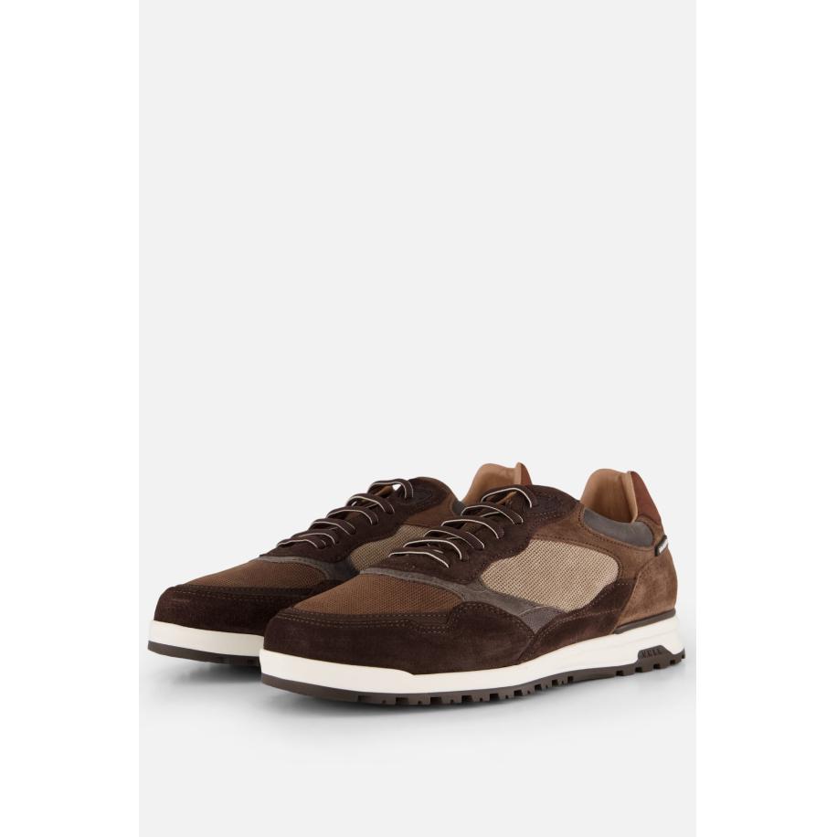 Van Lier Sneakers bruin Suede Bruin