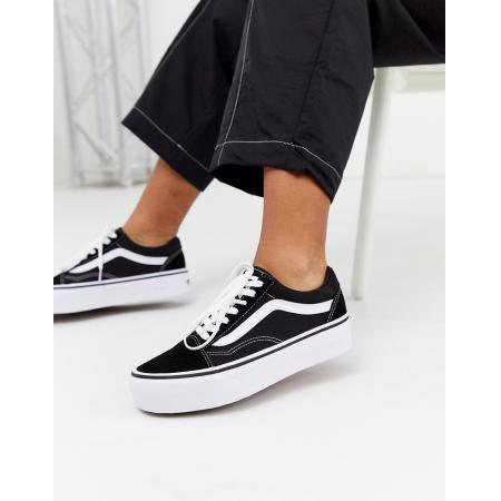 Vans Old Skool - Sneakers met plateauzool in zwart