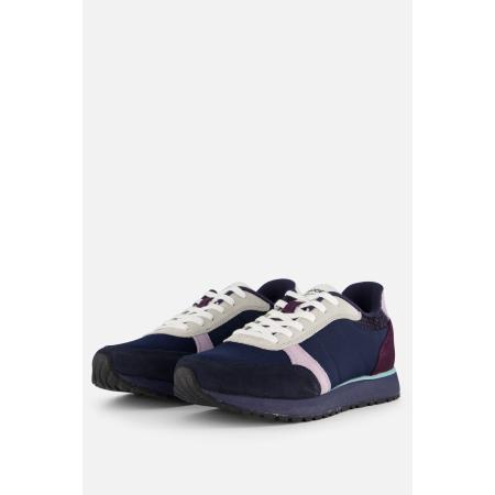 Woden Ronja Sneakers blauw Leer