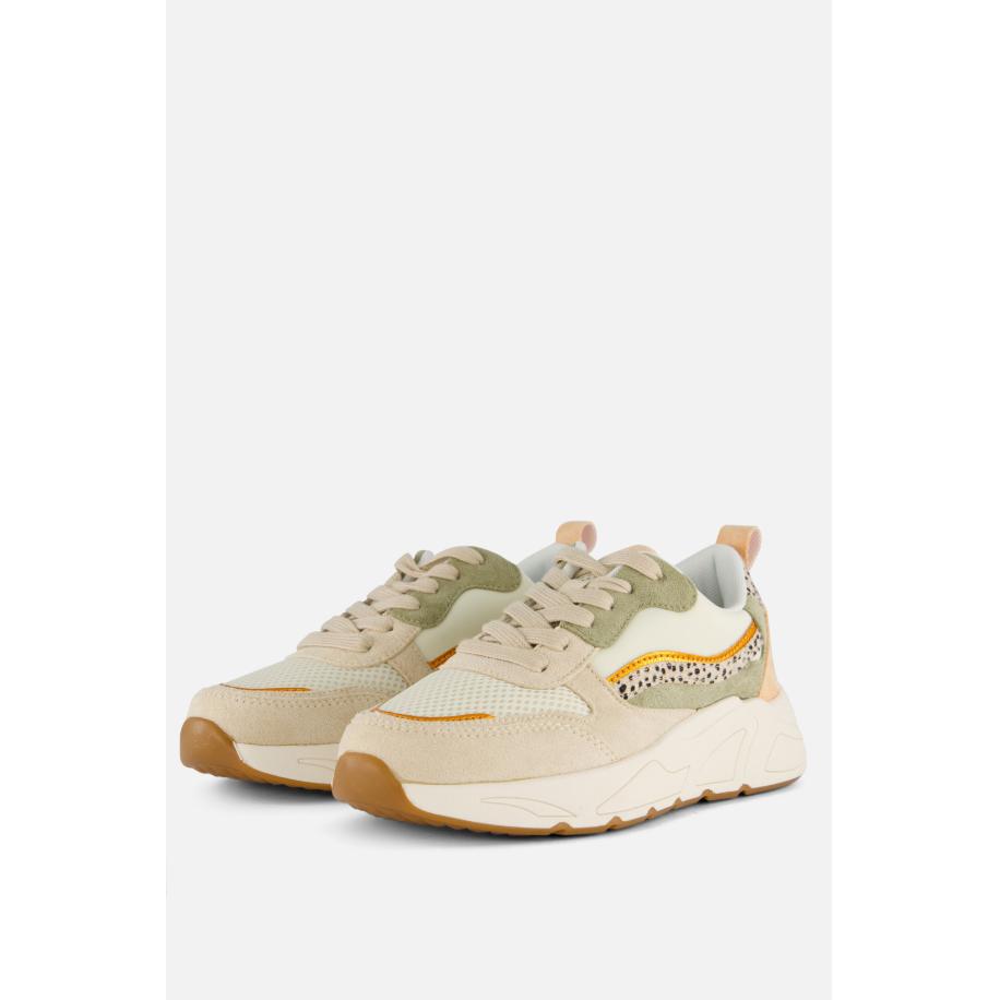 Ann Rocks Sneakers wit Synthetisch Bruin