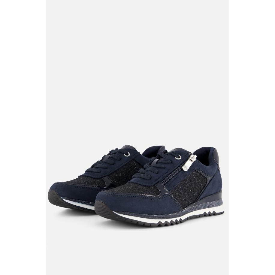 Marco Tozzi Sneakers zwart Textiel Blauw