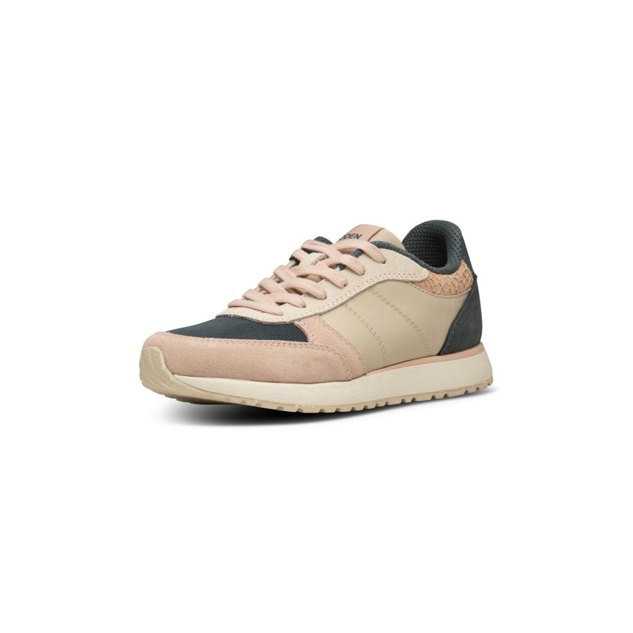 Woden WODEN Sneakers laag Ronja lichtbeige / nachtblauw -
