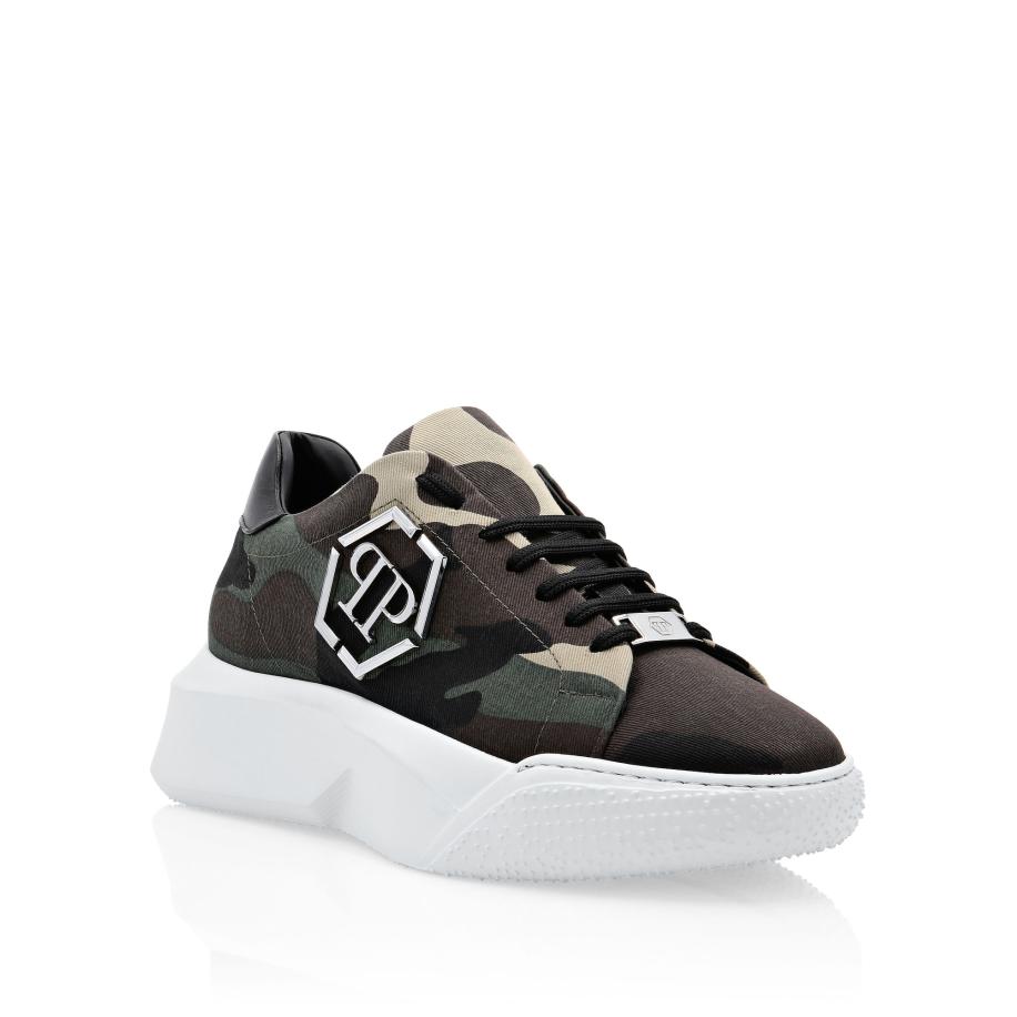 Philipp Plein Sneakers laag Godzilla beige / bruin / donkergroen / zwart Multicolor