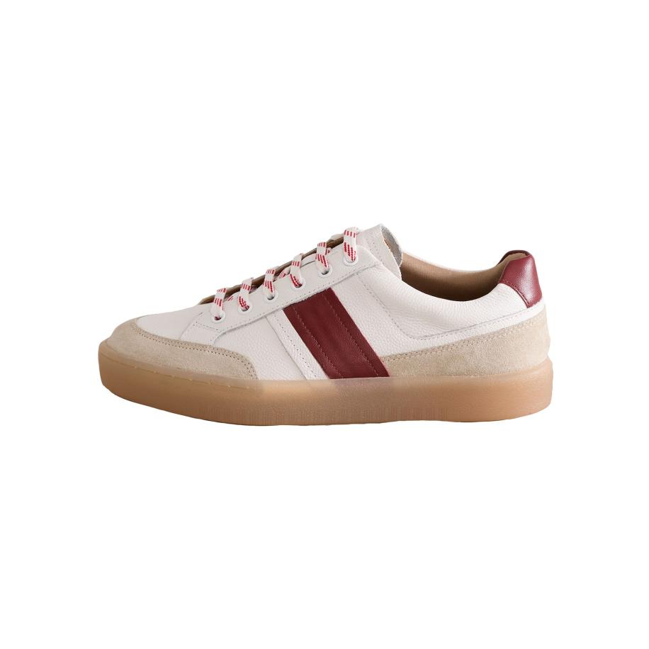 Next Next Sneakers laag Signature Premium bordeaux / wolwit -
