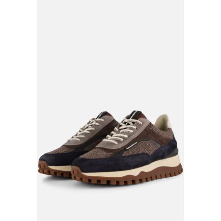 Floris van Bommel Sneakers laag De Groomer 05 marine / bruin / donkerbruin / zwart