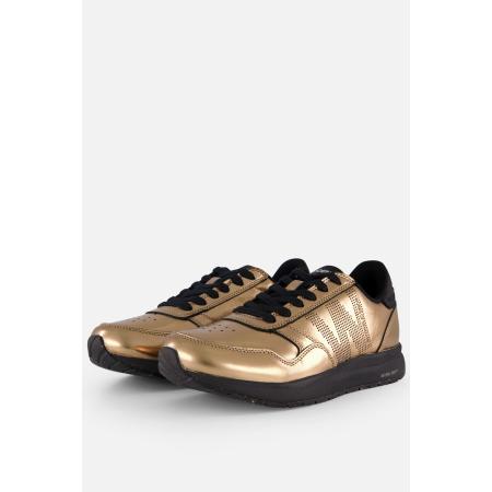 Woden Nicoline Metallic Sneakers goud Leer