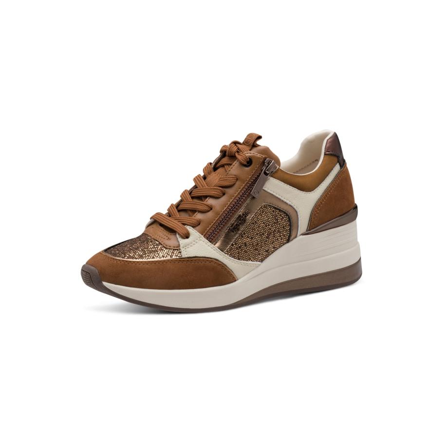 Tamaris Tamaris Sneakers laag cognac / brons / natuurwit -