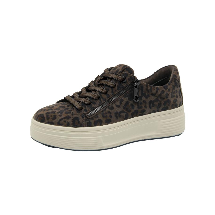 Tamaris Sneakers laag bruin / zwart Bruin