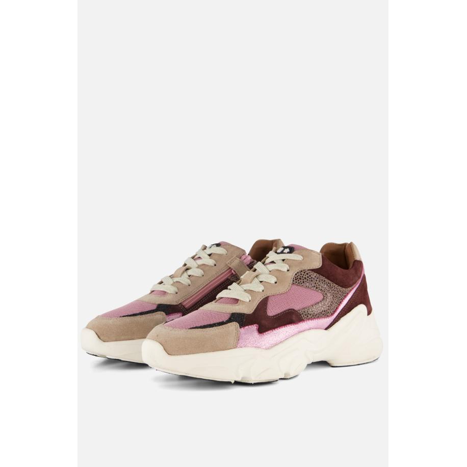 Muyters Sneakers taupe Leer Bruin