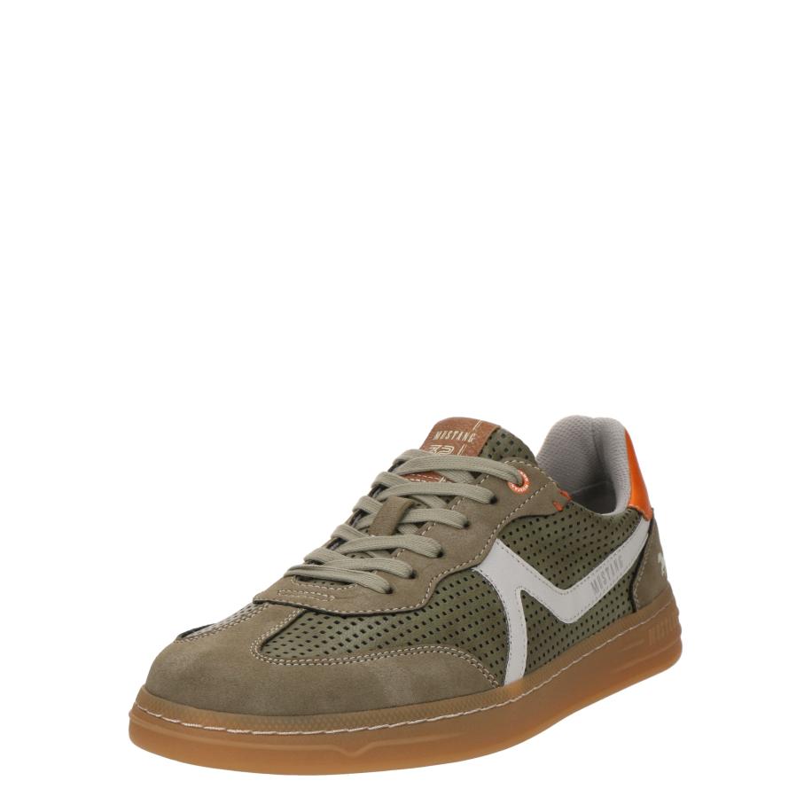 Mustang MUSTANG Sneakers laag lichtgrijs / kaki / olijfgroen / kreeft -