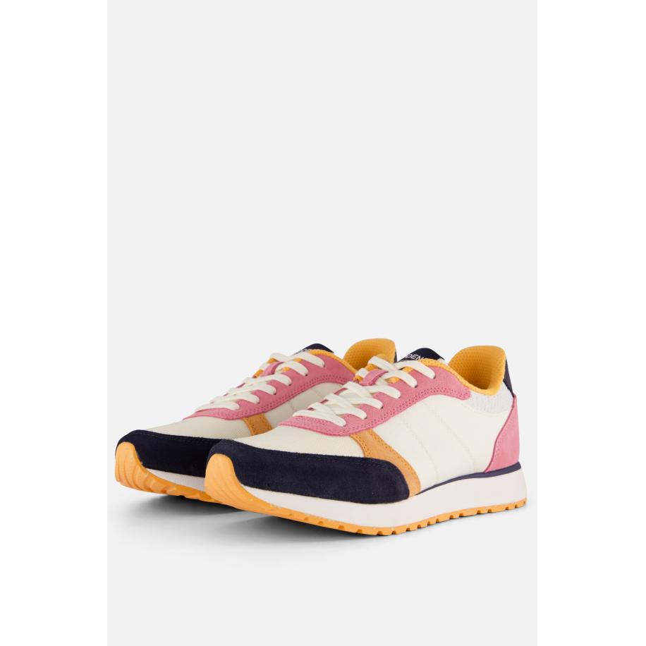 Woden Ronja Sneakers oranje Leer Blauw