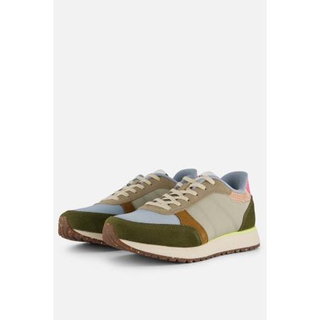 Woden Ronja Sneakers groen Leer