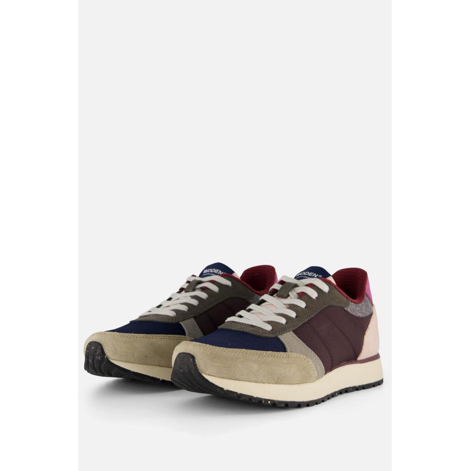 Woden Ronja Sneakers bruin Leer Bruin