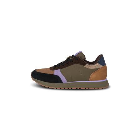Woden WODEN Sneakers laag Ronja bruin / olijfgroen / lavendel / zwart