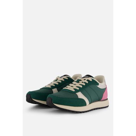 Woden Ronja Reflective Sneakers groen Leer