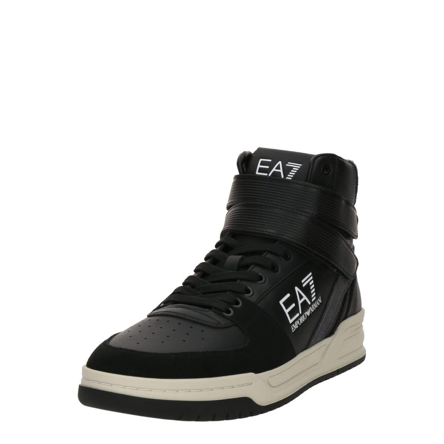 Emporio Armani EA7 Emporio Armani Sneakers hoog BASKET BASELINE zwart / offwhite -