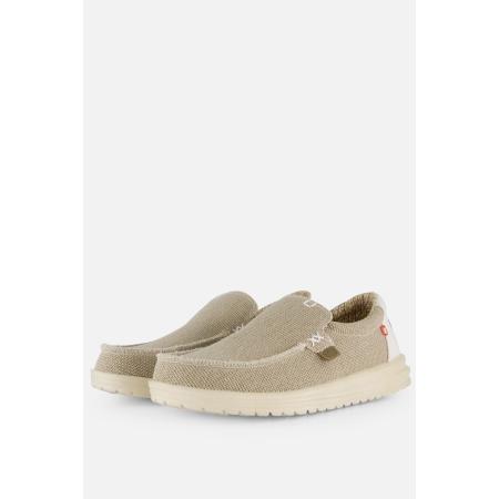 HEYDUDE Mikka Braided Instappers wit Canvas