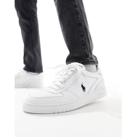 Polo Ralph Lauren - Court - Sneakers in wit met zwart logo