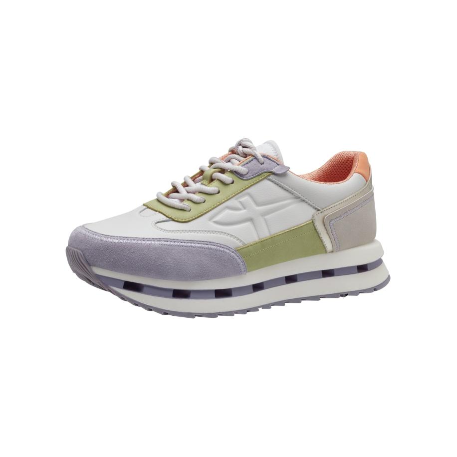 Tamaris Sneakers laag kiwi / lavendel / koraal / wit Paars