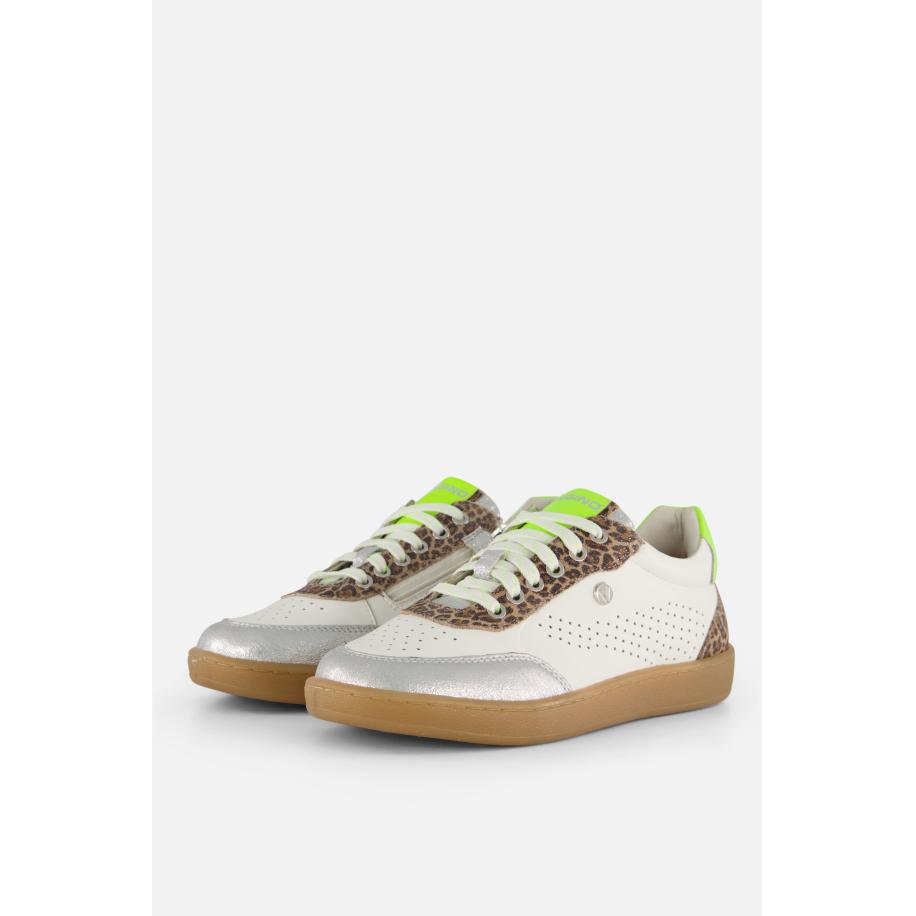 Vingino Animal Sneakers zilver Leer Zilver