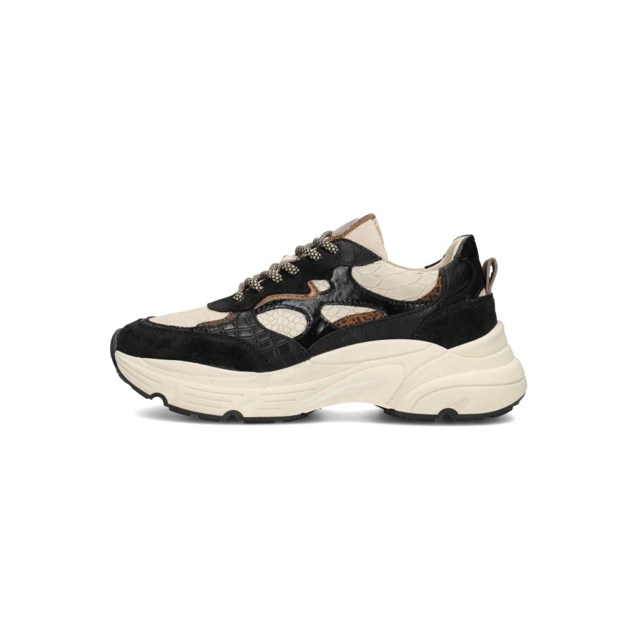 PS Poelman PS Poelman Sneakers laag TOKIO lichtbeige / bruin / zwart -