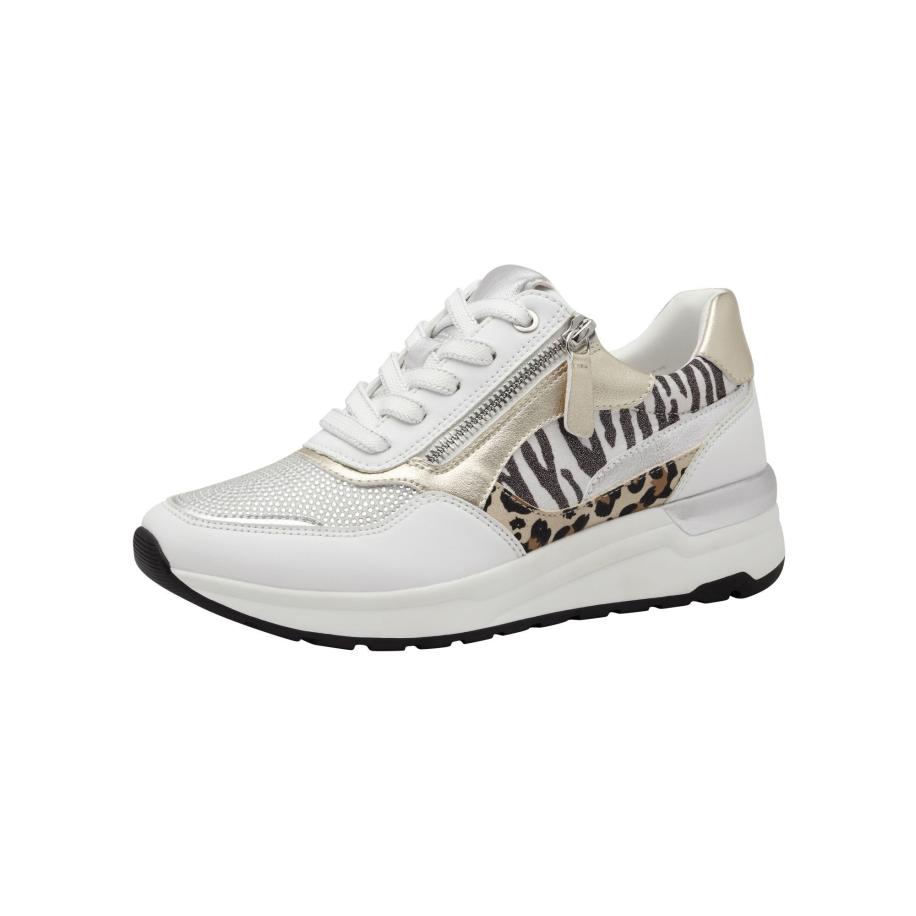 Marco Tozzi MARCO TOZZI Sneakers laag goud / zwart / zilver / wit -