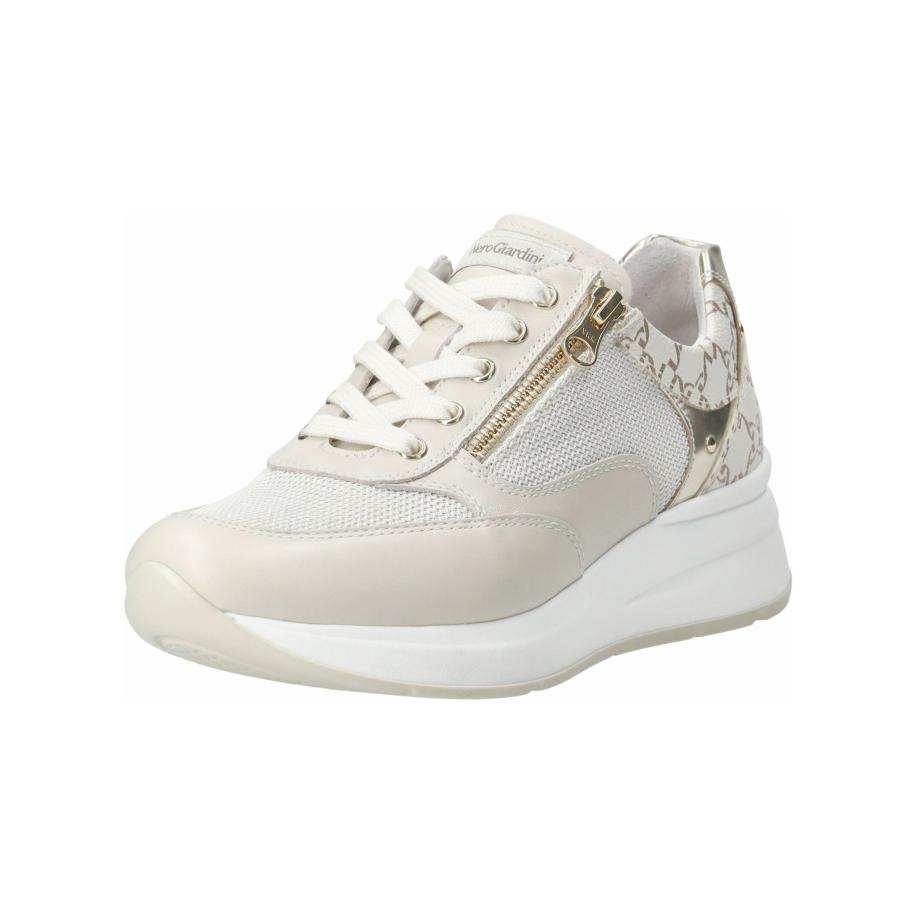 Nero Giardini Nero Giardini Sneakers laag beige / zilver -