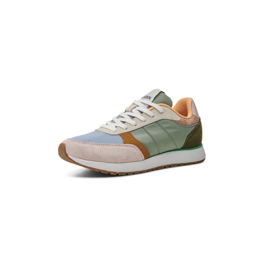 Woden WODEN Sneakers laag Ronja lichtblauw / cognac / lichtgroen / rosa -