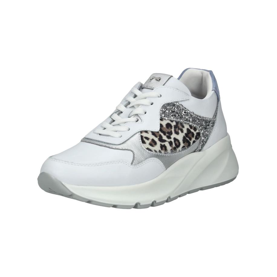 Nero Giardini Nero Giardini Sneakers laag crème / bruin / zwart / zilver / wit -