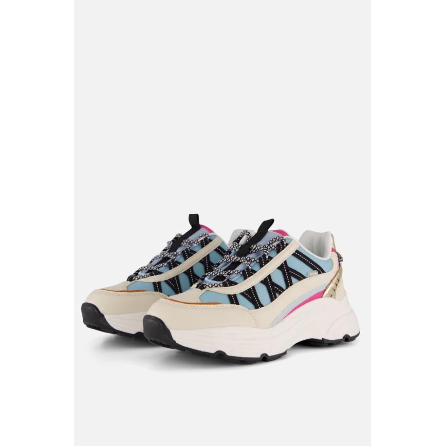 POSH by Poelman Sneakers wit Textiel Wit