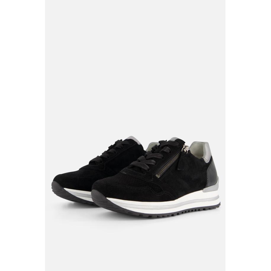 Gabor Sneakers zwart Suede Zwart
