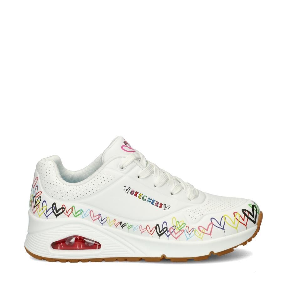 Skechers Uno Love All Around lage sneakers Wit 478984 Wit