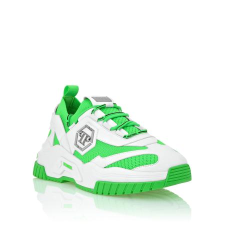Philipp Plein Sneakers laag Predator grijs / groen / wit