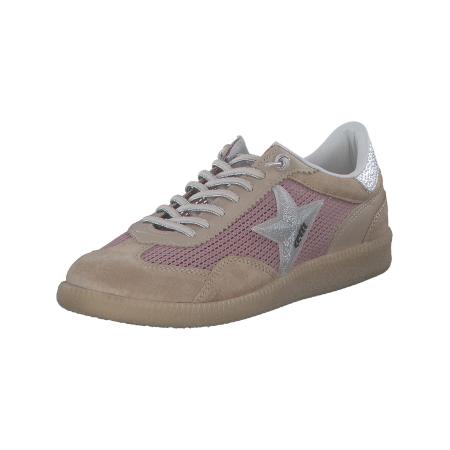 Cetti Sneakers laag donkerbeige / oudroze / zilver
