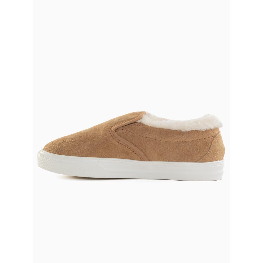 Minnetonka Minnetonka Slip-on Wilder crème / lichtbruin -