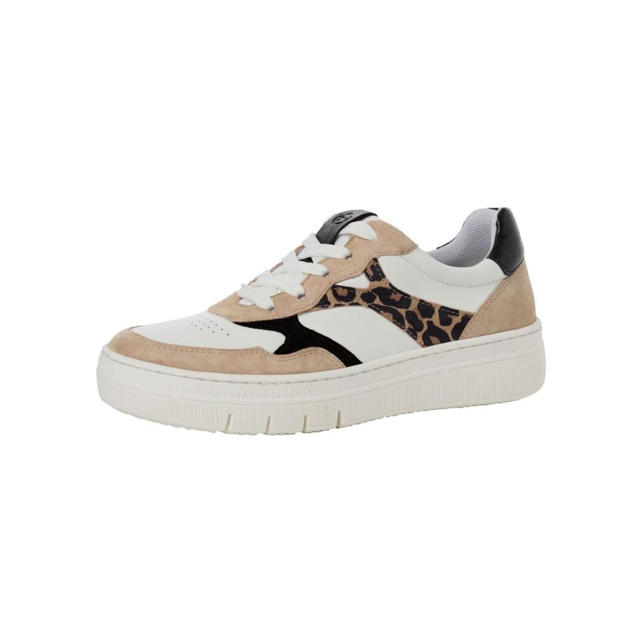 Tamaris Sneakers laag ombergrijs / cappuccino / zwart / wit Bruin