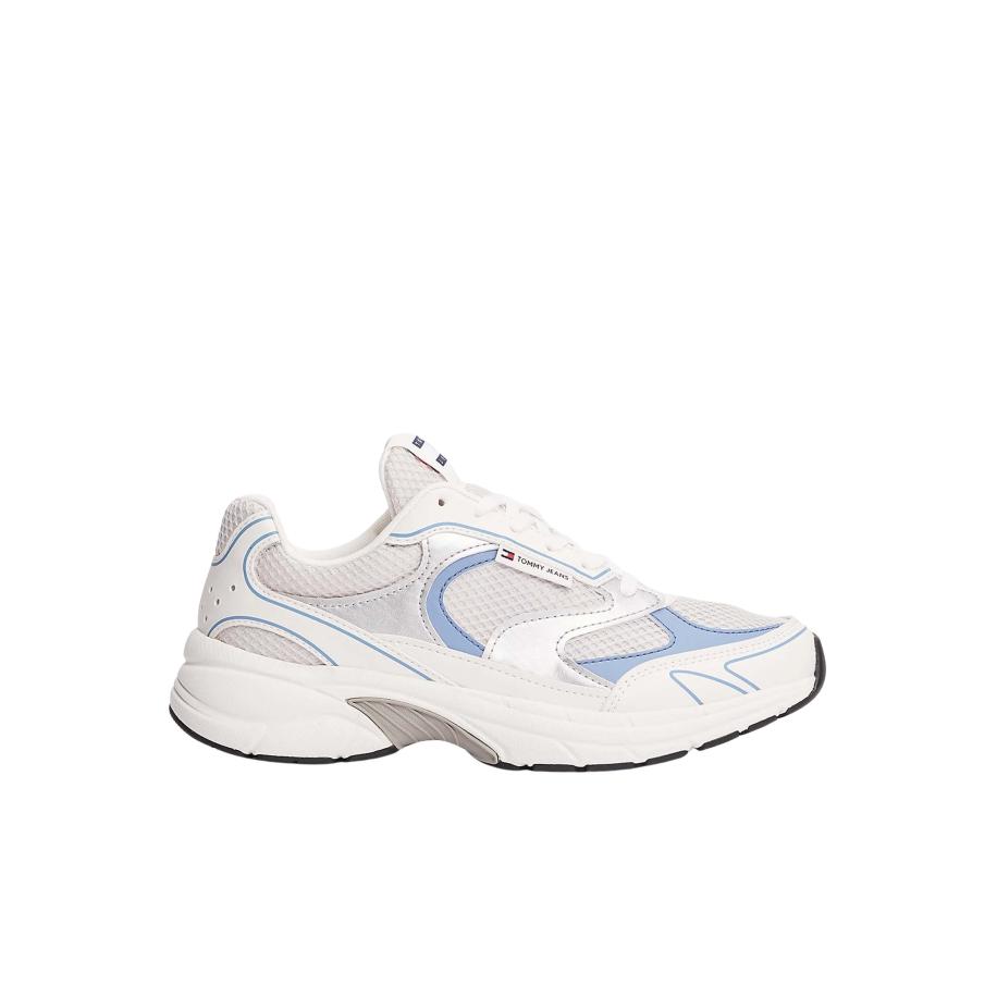 Tommy Jeans The Coney Metallic Sneaker Blauw