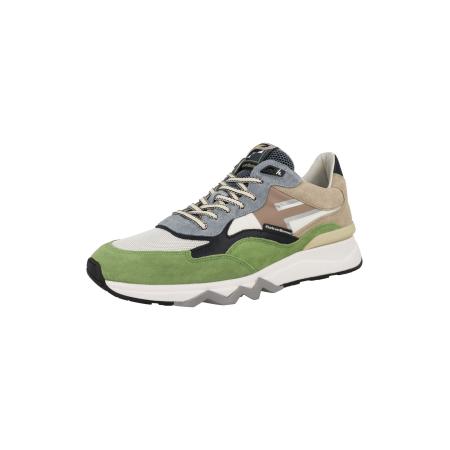 Floris van Bommel Sneakers laag De Zager beige / groen / zwart / wit
