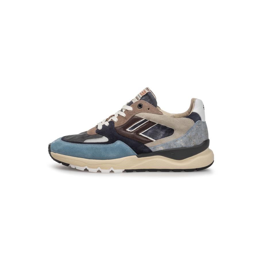Floris van Bommel Floris van Bommel Sneakers laag De Treener 1.01 smoky blue / nachtblauw / bruin / donkergrijs -