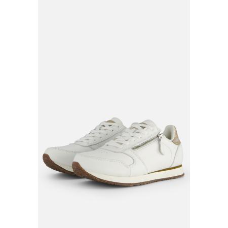 Woden Ydun Zipper Sneakers wit Leer