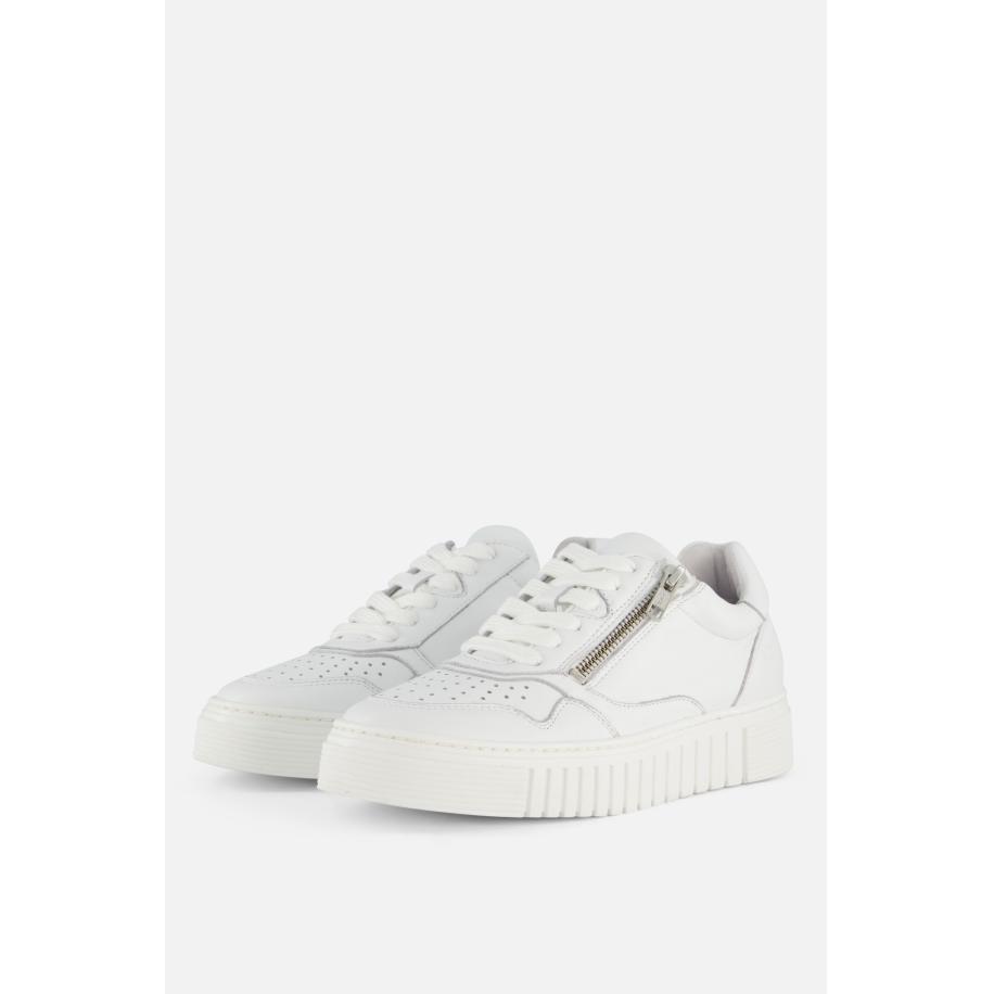 Aqa Sneakers wit Leer Wit