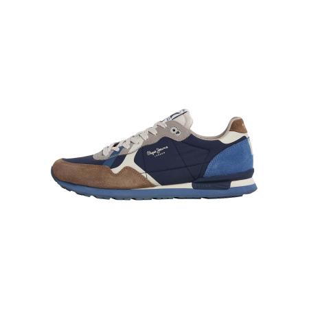 Pepe Jeans Pepe Jeans Sneakers laag Brit Print blauw / navy / bruin / lichtgrijs