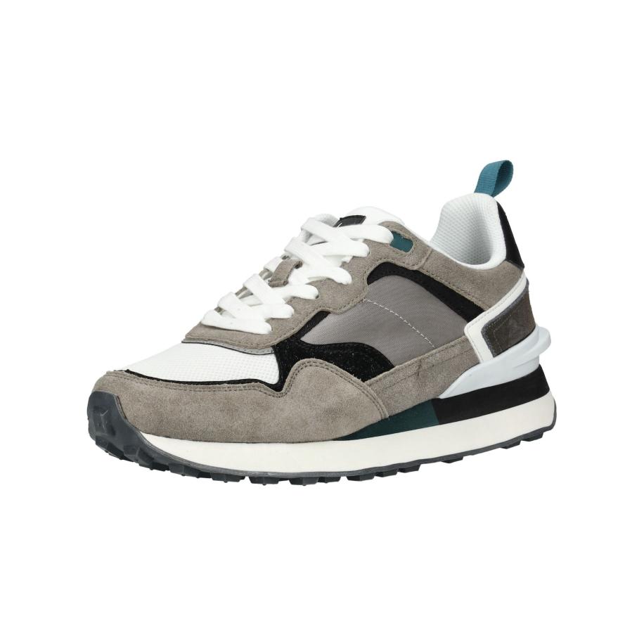 Bullboxer BULLBOXER Sneakers laag stone grey / petrol / zwart / wit -