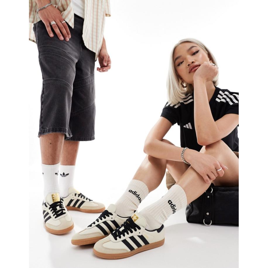 adidas Originals - Samba OG - Sneakers in crème en zwart-Veelkleurig Multicolor