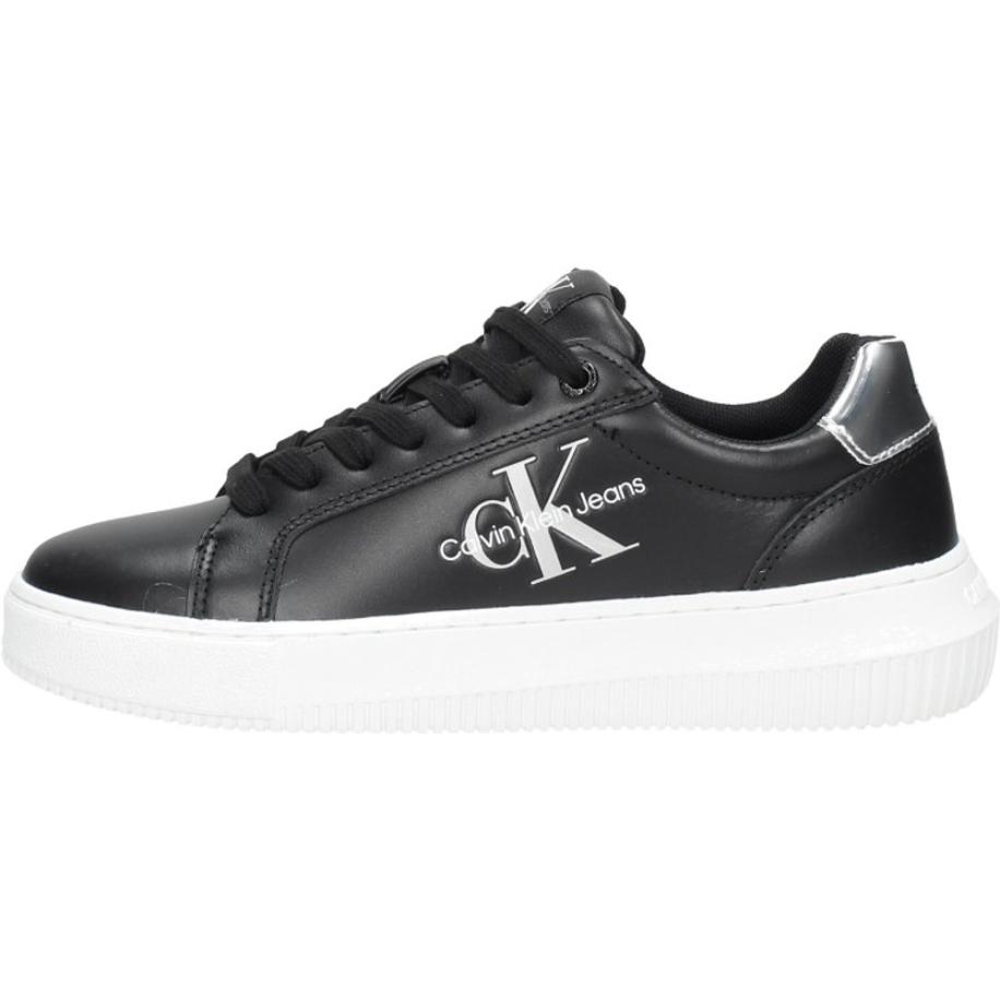 Calvin Klein - Chunky Cupsole Mono Lth Wn Zwart