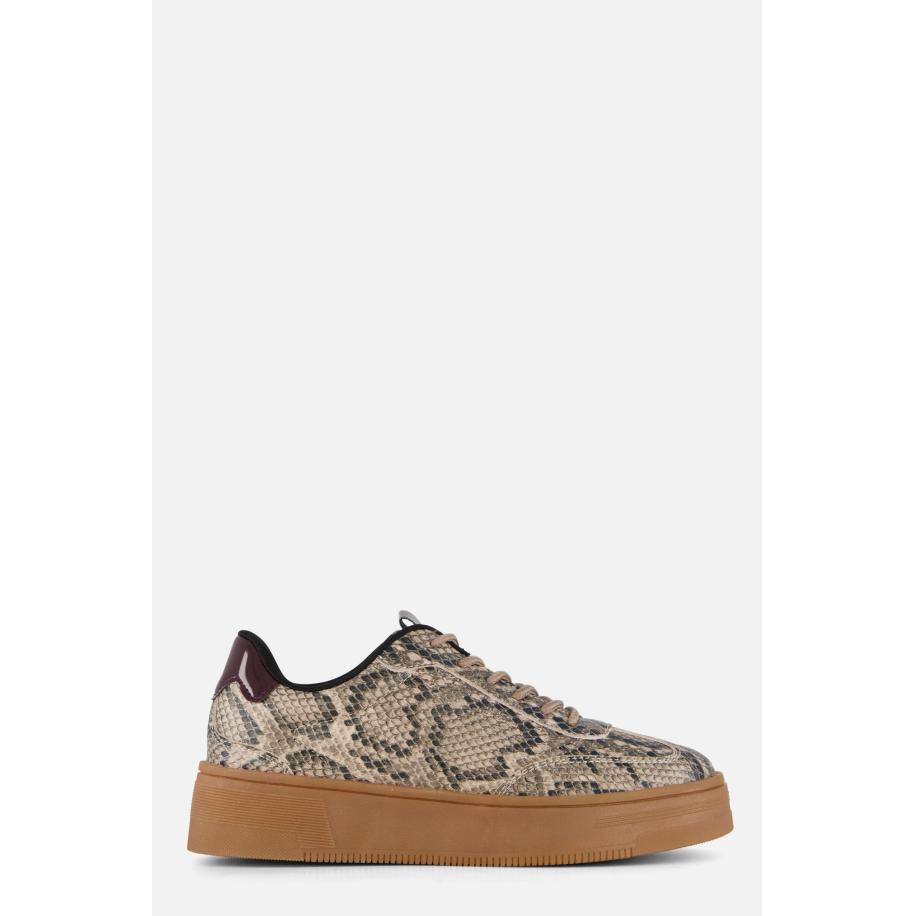 Cellini Snake Sneakers beige Synthetisch Bruin