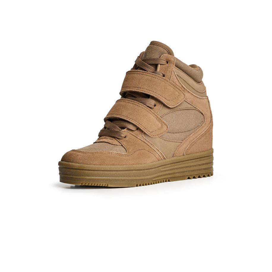 Bershka Bershka Sneakers hoog cappuccino -