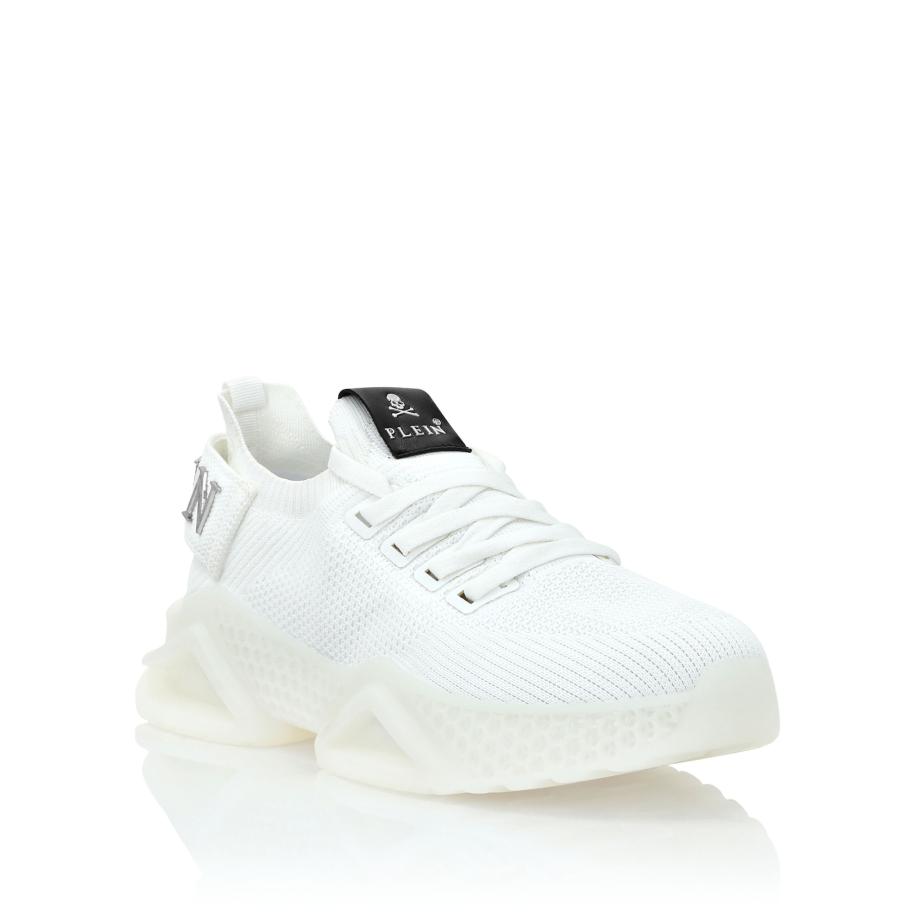 Philipp Plein Sneakers laag grijs / wit Wit