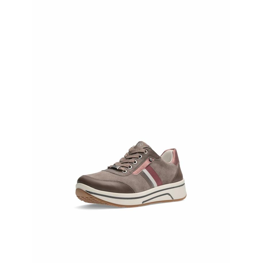 Ara ARA Sneakers laag donkerbeige / oudroze / roze gemêleerd / wit -